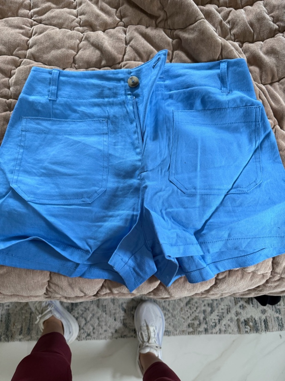 Maeve Colette High-Waist Cotton Shorts